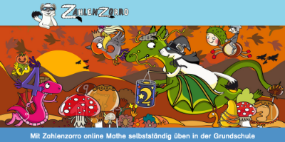 Screenshot der Website von Zahlenzorro