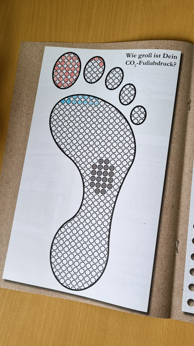 Illustration eines Fußabdruckes.