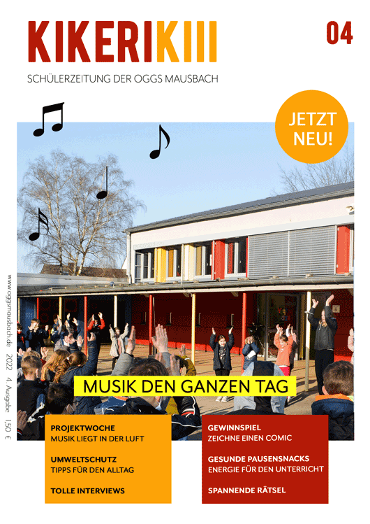 Schülerzeitung KIKERI KIII – Cover der Ausgabe 4.